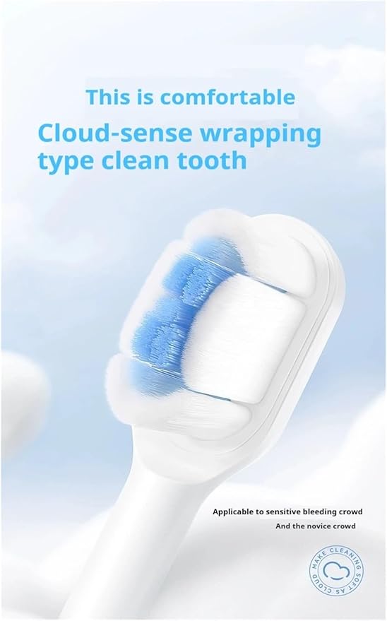 Compatible for SOOCAS X3S/X3U Replacement Toothbrush Heads x3pro/D2/D3S/D5 Tooth Brush Head(2 Soft Black)