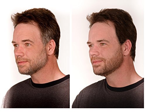 The Younger Looking Beard (Black) Beard and Mustache Darkener. Non Allergenic. 1 Minute Brush On