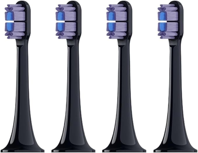 4/20 Pieces - Replacement Heads for T700 Electric Toothbrush(Black purple-4pcs)