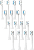 8/12/16PCS Compatible for XIAOMI MIJIA T302 Replacement Toothbrush Heads(T302White Blue-16pcs)