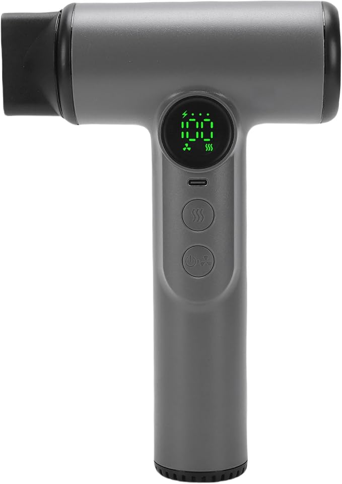 Innovative Cordless Hair Dryer High Airflow Fast Drying 15600mAh Li Battery Offers Extended Usage Time for All Hair Types (US Plug)