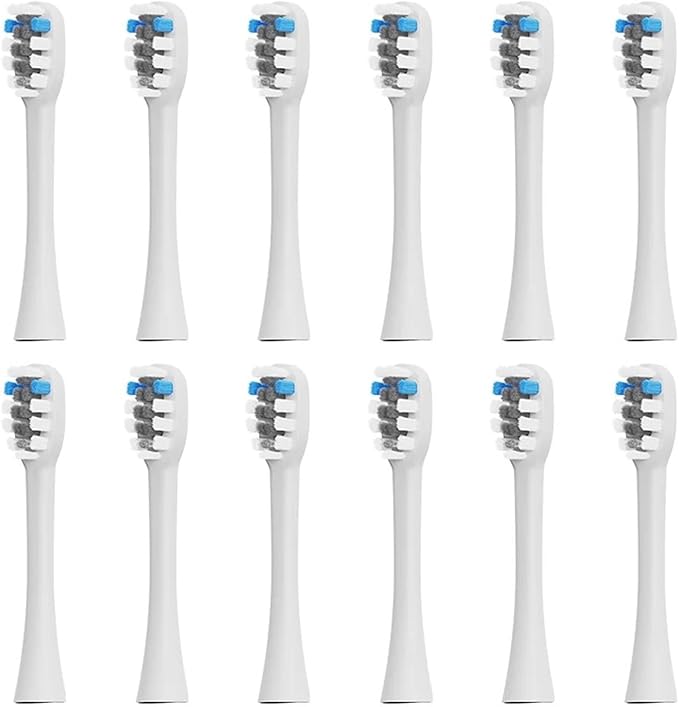 4pcs 8pcs Replacement Heads Compatible with DOCOLAB Sonic Electric Toothbrush MT001 Brush Dupont Nozzles(4pcs)