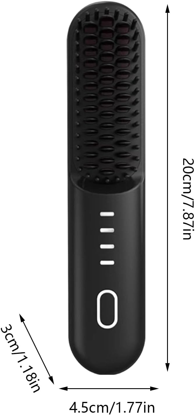 Straightener Brush | Fast Heating Anti-Scald Comb - Hair Straightener Comb Hot Styler - for Long Short Curling Straightening Women Girls Home Travel Outdoor