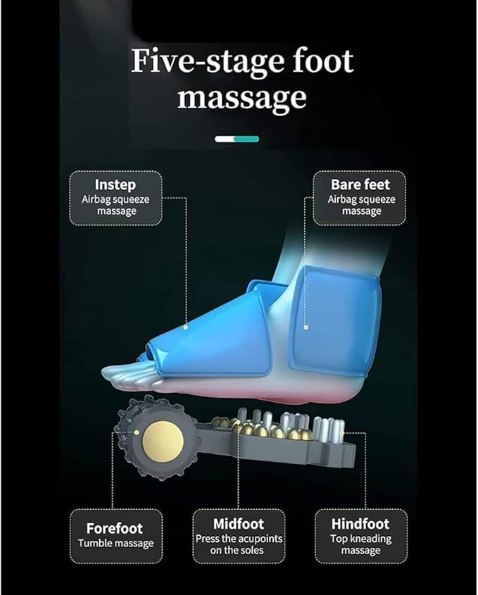 Foot Massager with Heat Foot Massage Machine Deep Kneading for Relieve Pains from Plantar Fasciitis and Tired Feet 3 Modes 9 Intensities (Color : Black)