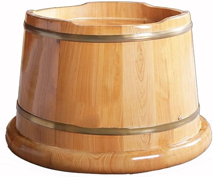 Foot Tub Wooden Foot Basin Reducing stress Household With cover Thickening Tub Cedar barrel Foot tub Foot bath barrel Footbath Wash the wooden barrel Foot massage foot Bath Wooden Bucket Foot Spa Hous