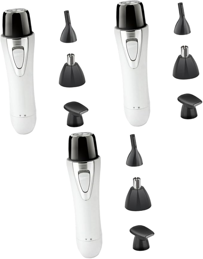 3pcs Men Rechargable Nose Hair Trimmer Electric Face Shaver Fashion Nose Hair Cutter Safe for Genders