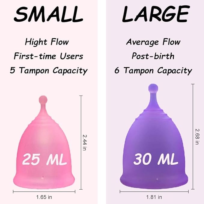 ROSA RUGOSA Menstrual Cups + Steamer Bundle - All You Need to Start Your Menstrual Cup Journey! - Feminine Hygiene - Leak-Free - up to 99.9%