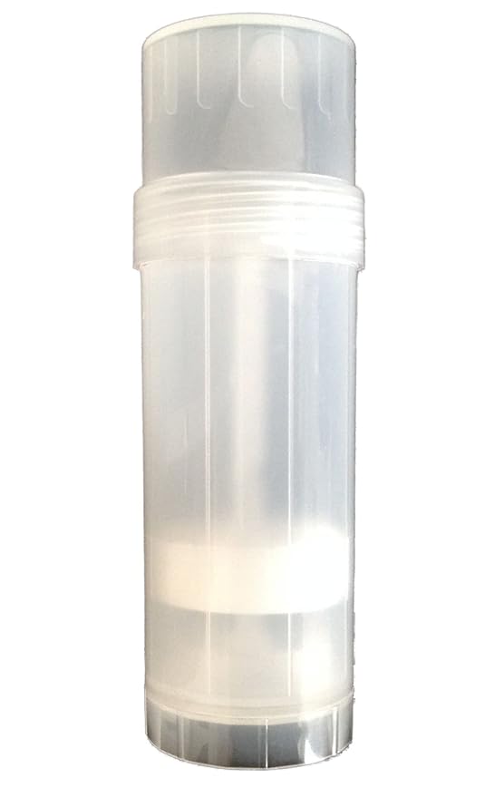 (24) Empty Clear Plastic Deodorant Containers - 2.2 Oz Cylinders