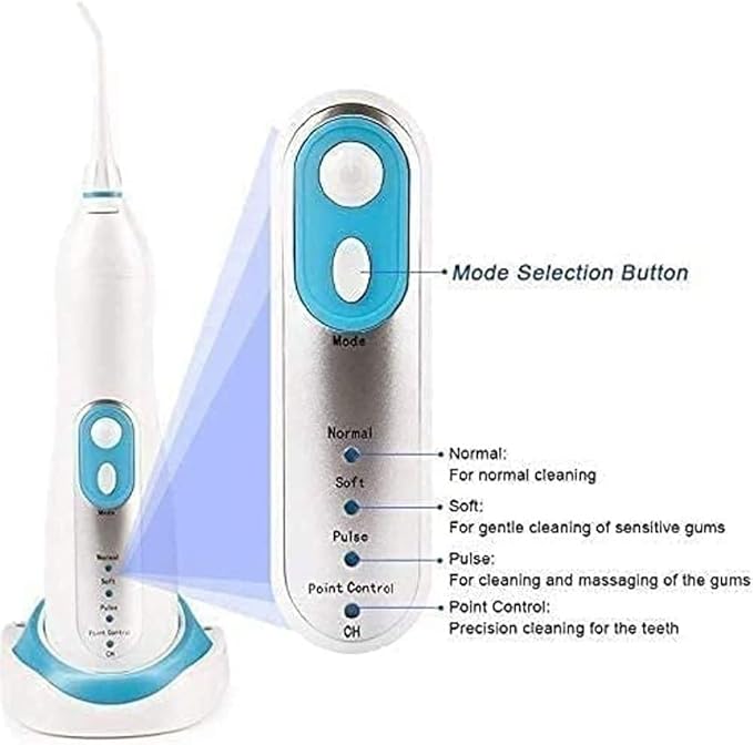 Water Flosser Portable Dental Oral Irrigator with 3 Modes 4 Replaceable Jet Tips Rechargeable Waterproof Teeth Cleaner for Home and Travel -135ml Detachable Reservoir(Pink)