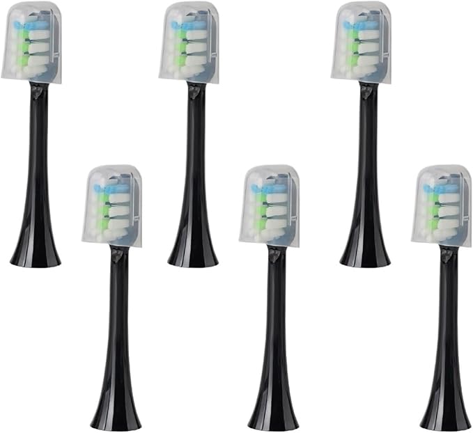 Replacement Brush Heads for SOOCAS X3U/X3Pro/X5/V1/D2/D3 6/12pcs Bristle Electric Toothbrush Dupont Sealed Packed(SHUSHI-BK-6PCS)