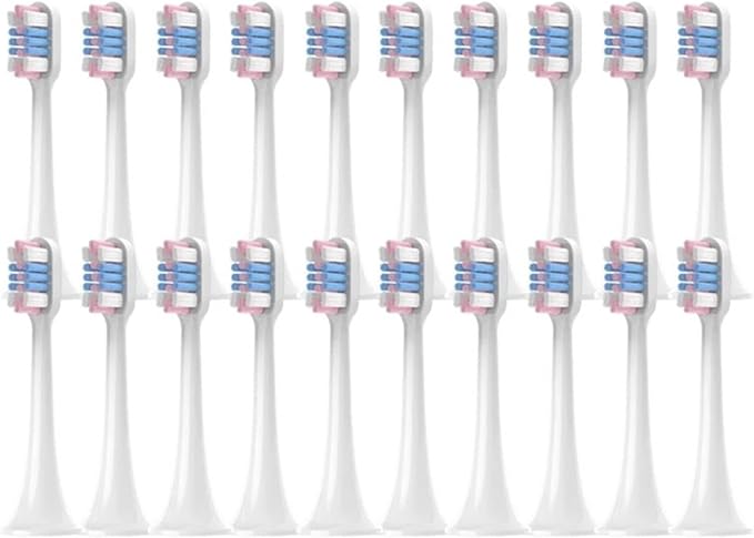 Replacement Toothbrush Head Compatible for Mijia T300/T500/T500C/T700(20pcs PinkBlue)