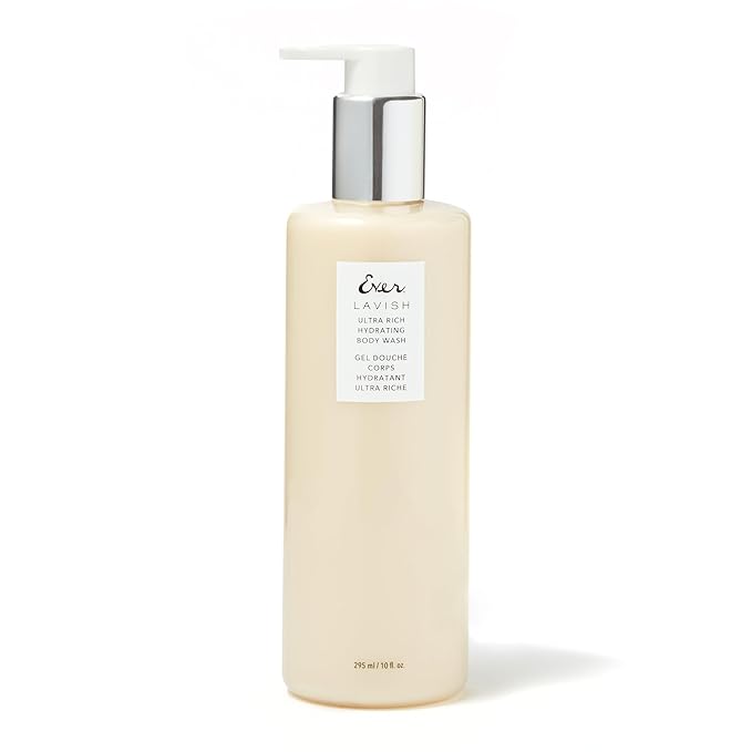 EVER Lavish Ultra Rich Hydrating Body Wash – Shea Butter Argan &amp Coconut Oils with Superfruit Antioxidants &amp Hyaluronic Acid – Moisturizing Citrus-Vanilla Scent 10 fl oz