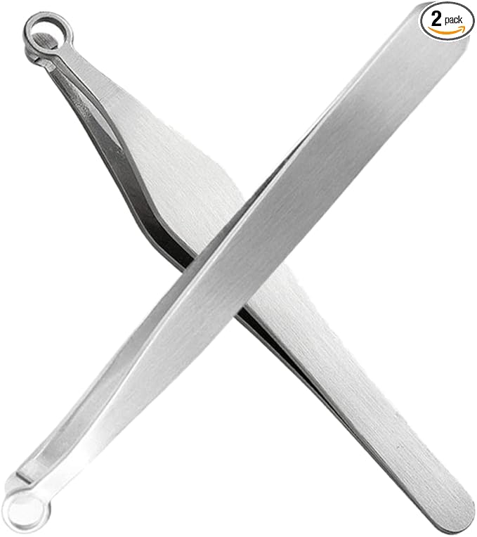 Gatuida 4pcs Nose Hair Scissors and Tweezers Manual Nasal Clipper for Easy Trimming of Nose and Eyebrow Hair Lightweight and Portable Personal Grooming Tool