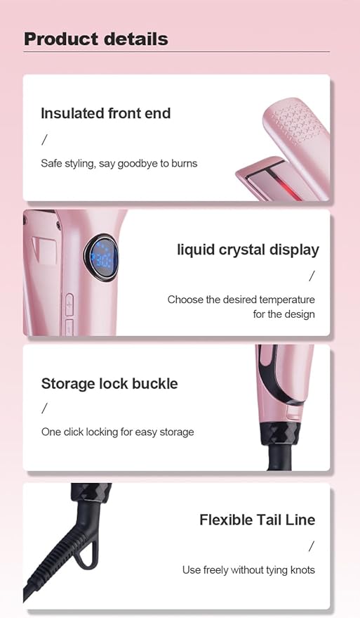 Electric Splint Infrared Splint Ceramic Multifunction Curler Hair Straightening Iron Straightener (Silver)