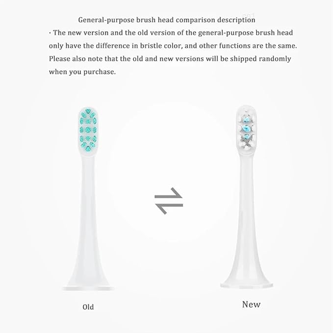 Compatible for 3pcs T300 T500 Sonic Toothbrush Heads Teethbrush Replacement Oral Hygiene Mi Brush Head(White 6PCS)