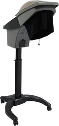 Professional Hair Steamer w/7 Color Light &amp Ozone 700W Micro Mist Scalp Hydration Steamer w/Adjustable Height Wheels Black Bonnet Dryer Steam Engine for Home and Salon