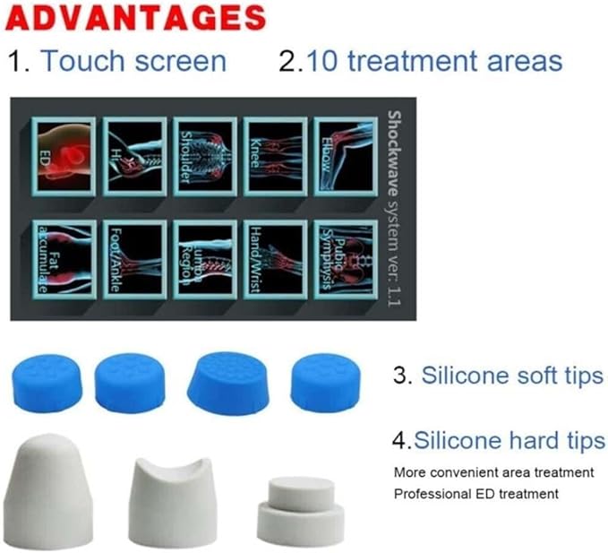 Shockwave Therapy Machine ED Pain Relief Massager Professional High Efficient Electromagnetic Extracorporeal Deep Tissue Percussion Body
