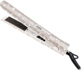 Luxurious Professional Ceramic Titanium Hair Straightener with Rhinestone Crystals - Bling Style - Infrared (122-480°F) - Fast Heat-Up Dual Voltage MCH Ceramic Heater - Auto Shut-Off - (White)