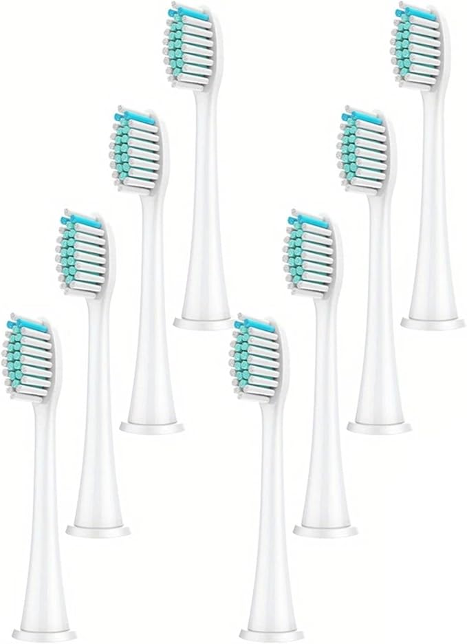 4/8Pcs Replacement Brush HeadsCompatible for Philips HX3/HX6/HX9 Series Electric Toothbrush Heads HX6064(White 8 pcs)
