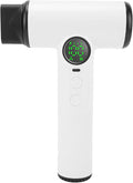 fosa Cordless Hair Dryer Rechargeable Battery Operated Blow Dryer 100 Heat &amp Speed Settings 30000 RPM with Digital Screen &amp Memory Function for Travel Students Dormitory (White)