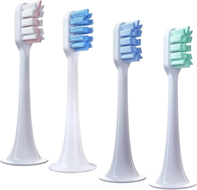 5 PCS Replacement Toothbrush Heads Compatible for Xiaomi T300 T500 Electric Teeth Brush Soft Teethbrush Nozzles(5 White Soft)
