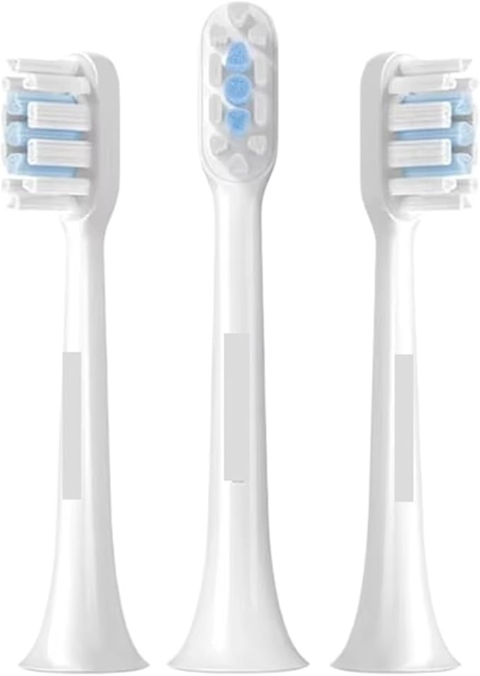 Compatibility for Mijia Sonic Electric Toothbrush Head T100 T200 T300 T301 T302 T700 Replacement Heads Soft(T302 Head White)