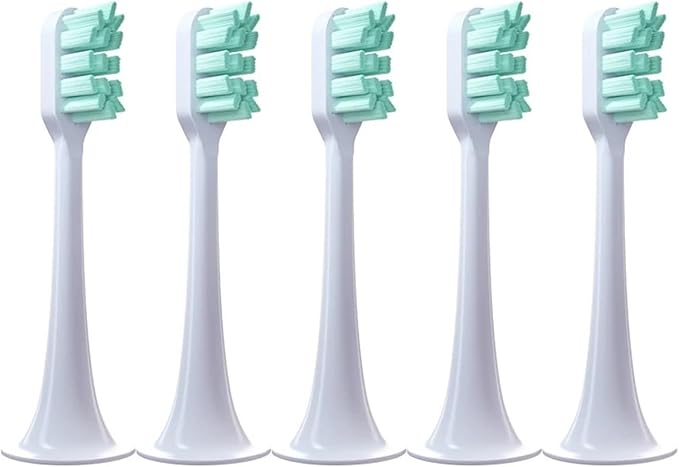 5 PCS Replacement Toothbrush Heads ForCompatible for Xiaomi T300 T500 Sonic Electric Teeth Brush Soft Teethbrush Nozzles(5 Green)