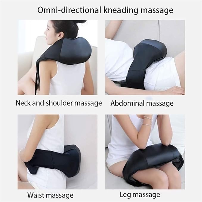 TOEWOE Back Massager Neck Massager with Heat Shiatsu Shoulder Massager Electric Deep Kneading Massager for Back Neck Muscle Relief Gift for Women Men (Color : Gold)