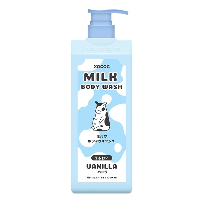 Vanilla Milk Body Wash Gentle Moisturizing Body Wash for Soft Smooth Skin Creamy Foaming Formula with Milk Protein &amp Vanilla Scent For All Skin Types 33.8 fl oz