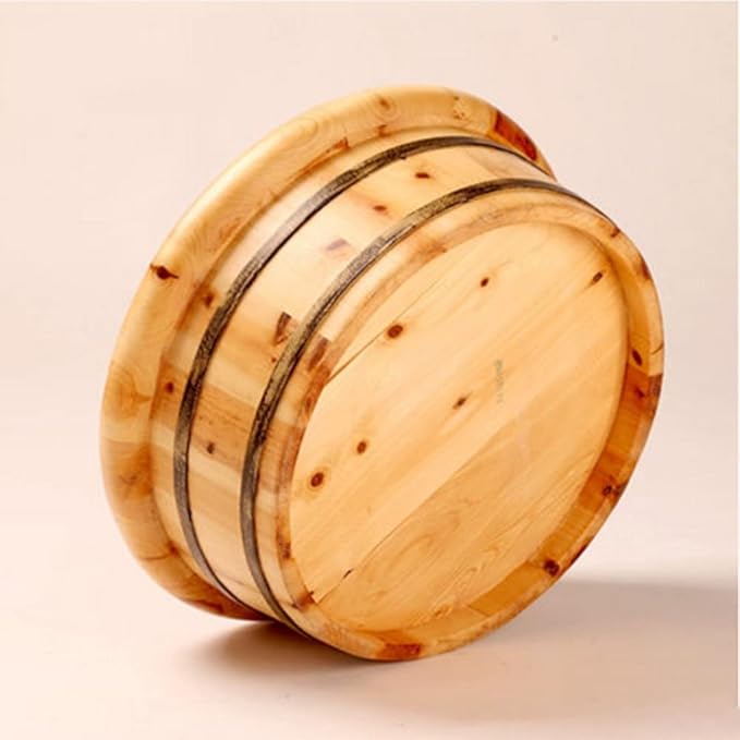 Foot Tub Wooden Foot Basin Reducing stress Cedar Footbath Solid Wood Foot Bath Barrel Foot Tub Wooden Basin Saving Money Wash Basin Foot massage foot Bath Wooden Bucket Foot Spa Household Wash Ba