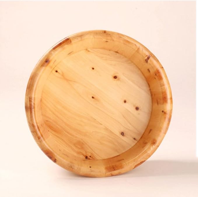 Foot Tub Wooden Foot Basin Reducing stress Cedar Footbath Solid Wood Foot Bath Barrel Foot Tub Wooden Basin Saving Money Wash Basin Foot massage foot Bath Wooden Bucket Foot Spa Household Wash Ba