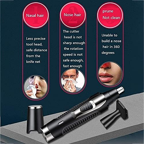 Nose Hair Trimmer for Men 2 in 1 USB Rechargeable Ear and Nose Hair Trimmer for Men Professional Painless Nose Hair RemoverNose Trimmer Easy Cleansing