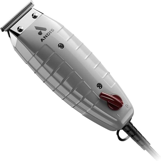 Andis 04780 Professional T-Outliner Beard &amp Hair Trimmer for Men with Carbon Steel T-BladeBump Free Technology – Corded Electric Beard TrimmerGTOGrey(Pack of 12)