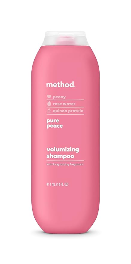 Method Body Wash (28 oz) and Shampoo (14 oz) Pure Peace Paraben-Free Peony Rose Water Pink Sea Salt