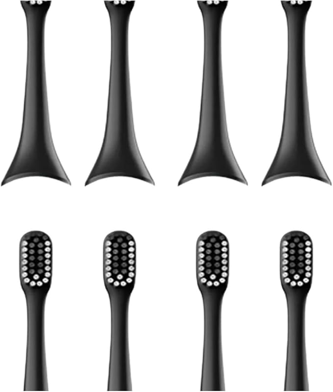 Replacement Toothbrush Head Compatible for t+/T2(8pcs Black)