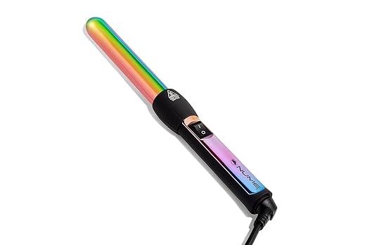 NuMe Love Wins Curling Wand Titanium Barrel Far Infrared Heat Technology Negative Ion Conditioning Technology Includes Heat-resistant Styling Glove