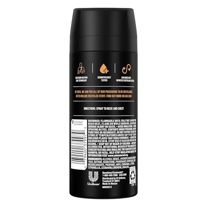 Axe Body spray Dark Temptation Size 4 Ounce (Pack of 6) by AXE