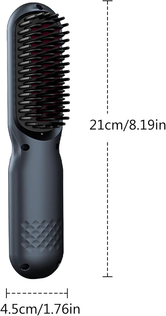 Hair Straightener Brush Comb Straightening Brush for Women with 4 Temps Fast Heating for Travel Teeth Design