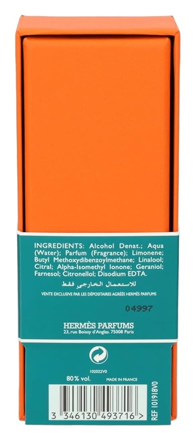 Hermes Eau D'Orange Verte for Unisex Eau de Cologne Spray 1.7 Ounce Refillable