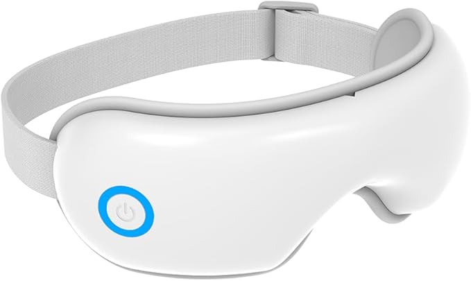 Eye Massager with Heat and Bluetooth Dry Eye Therapy Temple Massager Heated Sleep Mask BlackoutRechargeable Eye Warmer. Stress Relief Gifts for Women/Men Gamers Travel Essentials