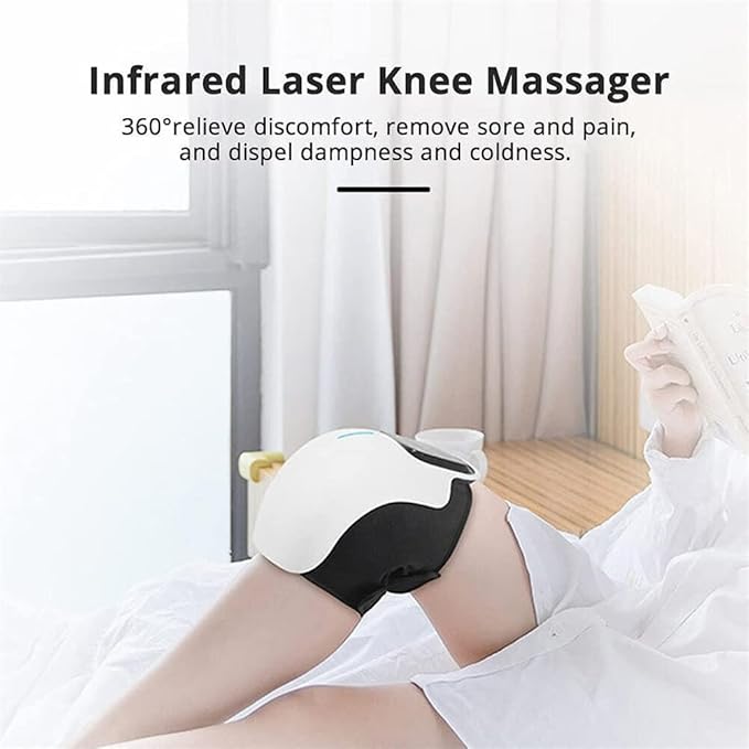 Kneemedy – Natural Knee Pain Relief Device Cordless Knee Bliss Red Light Massager with Infrared Heat Vibration Massage Compression Led Screen (1Set)