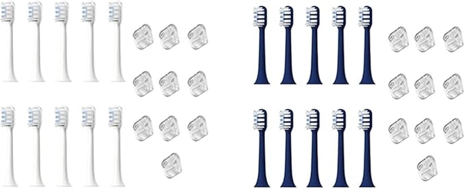 Compatible for MIJIA T301 MES605 T302 MES608 T501 MES607 Replacement Electric Tooth Brush Heads(As Shown)