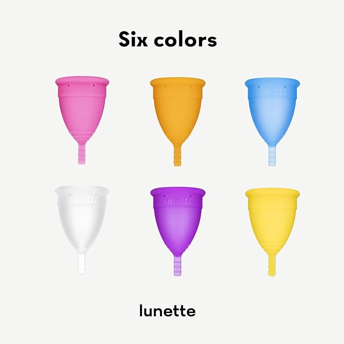 Lunette Menstrual Cup Reusable BPA Free Period Cup with 12-Hour Leak Free Comfort - Soft 100% Medical-Grade Silicone - Eco-Friendly Pad &amp Tampon Alternative – Vegan - Made in Finland - Size 2 Clea