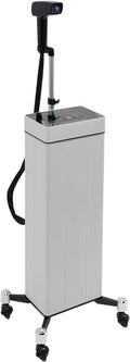 Standing Nano Hair Steamer 1300W Professional Electric Nano Micro Mist Hair Care Steamer with Wheels and Smart Touch Control 9 Gear Adjustable Nano Hair Steamer for Hair Salon (White)