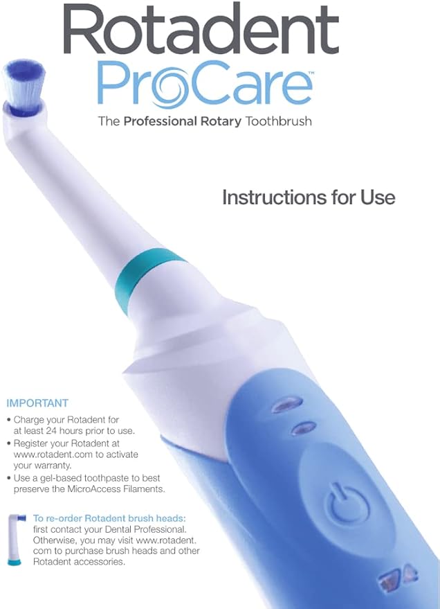 Rotadent ProCare Short-Tip Replacement Brush Head FITS The ROTADENT PROCARE/Contour Toothbrush Models ONLY (Does NOT FIT The Classic Legacy OR Plus Models)…