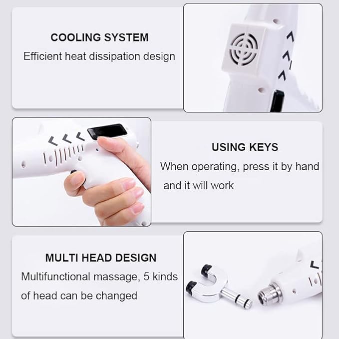 750N Chiropractic Adjusting Tool Instrument Electric Spine Chiropractor Electric Impulse Gun Actuator Massager Professional Massage Equipment for Men Women Adjust Vertebration and Thoracic Scoliosis