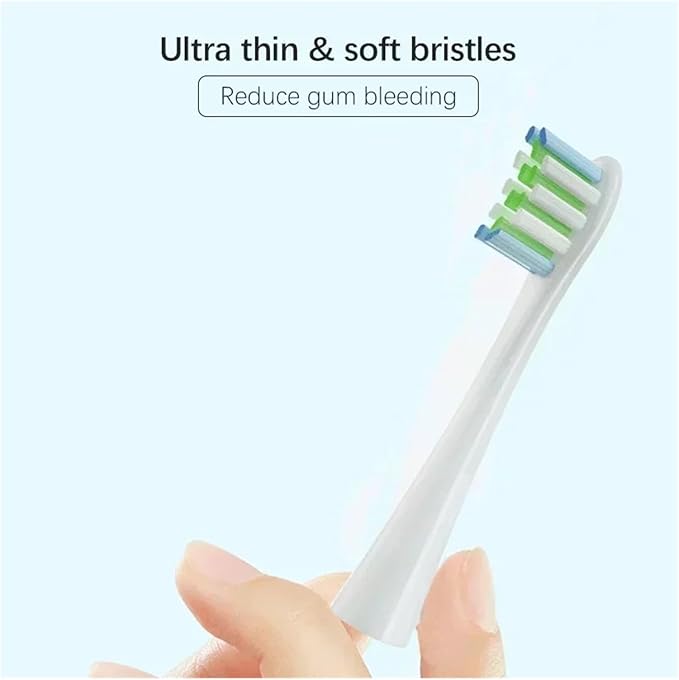 Compatible for Oclean One/ Air2 /SE/X/X PRO/ Z1/ F1 Sonic Electric Toothbrush Head 10 Pcs Replaceable Brush with Independent Package(5White5Greay)