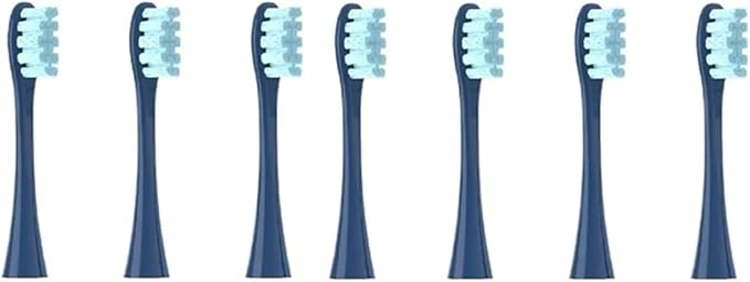 Compatible for Oclean Flow/X/X PRO/ Z1/ F1/ One/Air 2 /SE Brush Heads Soft Sonic Toothbrush Vacuum Bristle 7pcs Replacement(7pcs Dark Blue)