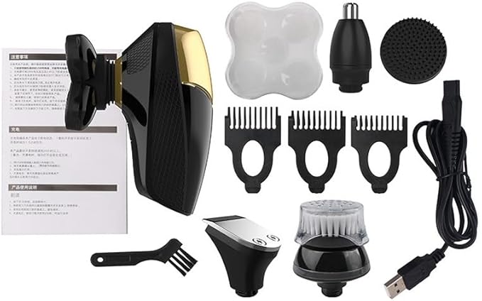 Head Shavers for Bald Men 7D Electric Razor for Men 5 in 1 Head Shavers Rotary Shaver Waterproof Grooming Kit Cordless 7 Blade Bald Shaver LED Display