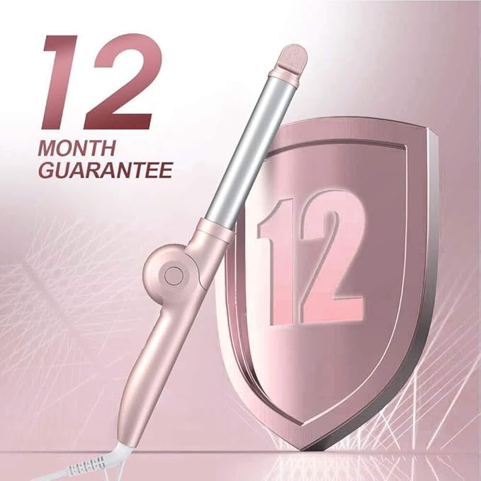 Portable 25mm Ceramic Hair Curler Adjustable Temperature (100-230℃) 360° Rotatable Negative Ion Heating Foldable Styling Tool